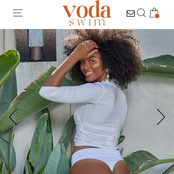 Voda Swim crossover crop top large White nwt - Picture 2 of 4